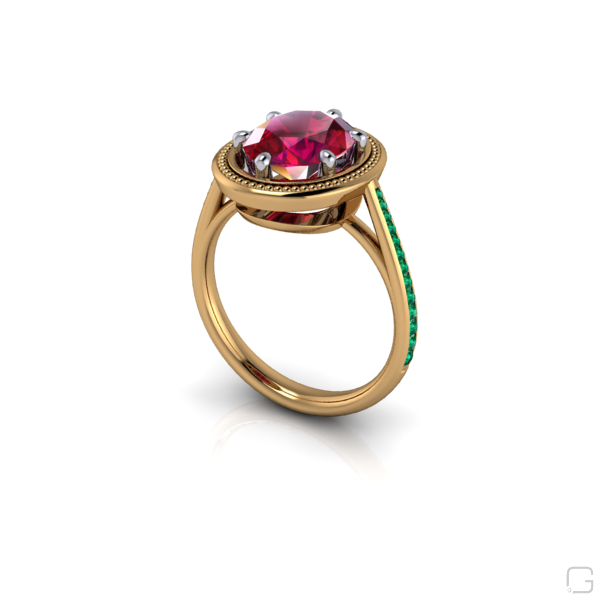 ruby-emerald-rings-18-karat-yellow-gold