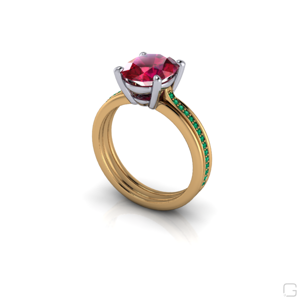 ruby-emerald-rings-18-karat-yellow-gold