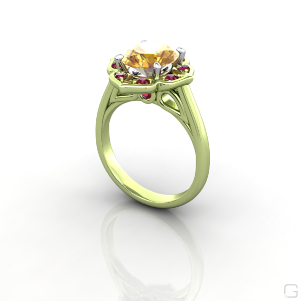 yellow-sapphire-ruby-rings-14-karat-green-gold